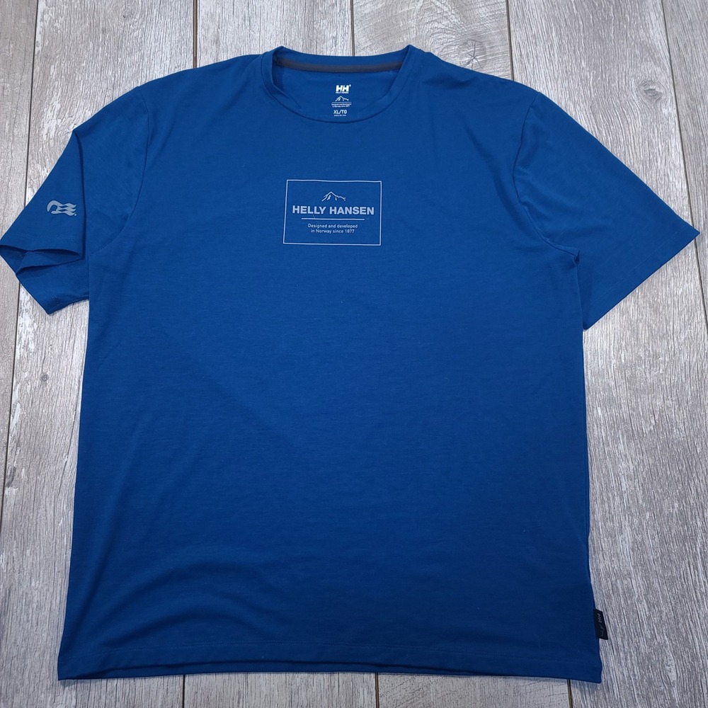 Helly Hansen T-Shirt Mens XL Blue Graphic Princess Cruises Recycled Blend